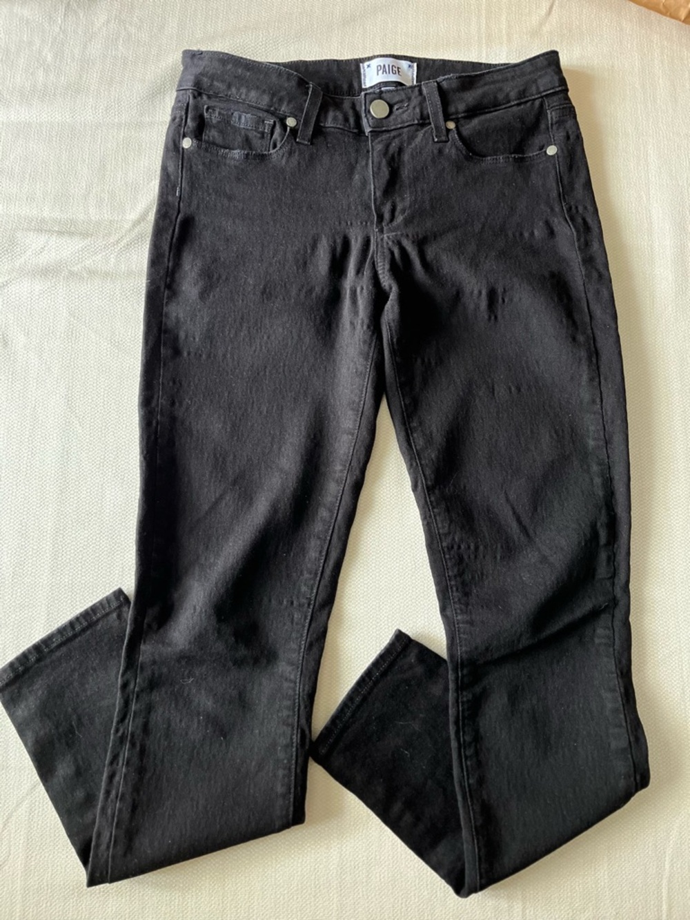 PAIGE Black Skinny Verdugo Ankle Jeans Sz 27 Sleek Monochrome Minimalist EUC